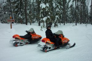 Figure 4. My first Keystone Symposia meeting (Genome Sequence Variation and the Inherited Basis of Common Disease and Complex Traits; A2) at Big Sky, Montana (2006). I enjoyed some snowmobiling with Dr. Mike Eberle (not shown, but he was really there! Photo Credit: the elusive Mike Eberle).