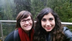 Figure 21. Dr. Jessica Cooke Bailey and CWRU Genetics and Genome Sciences trainee Andrea Waksmunski enjoying the Capilano Suspension Bridge.