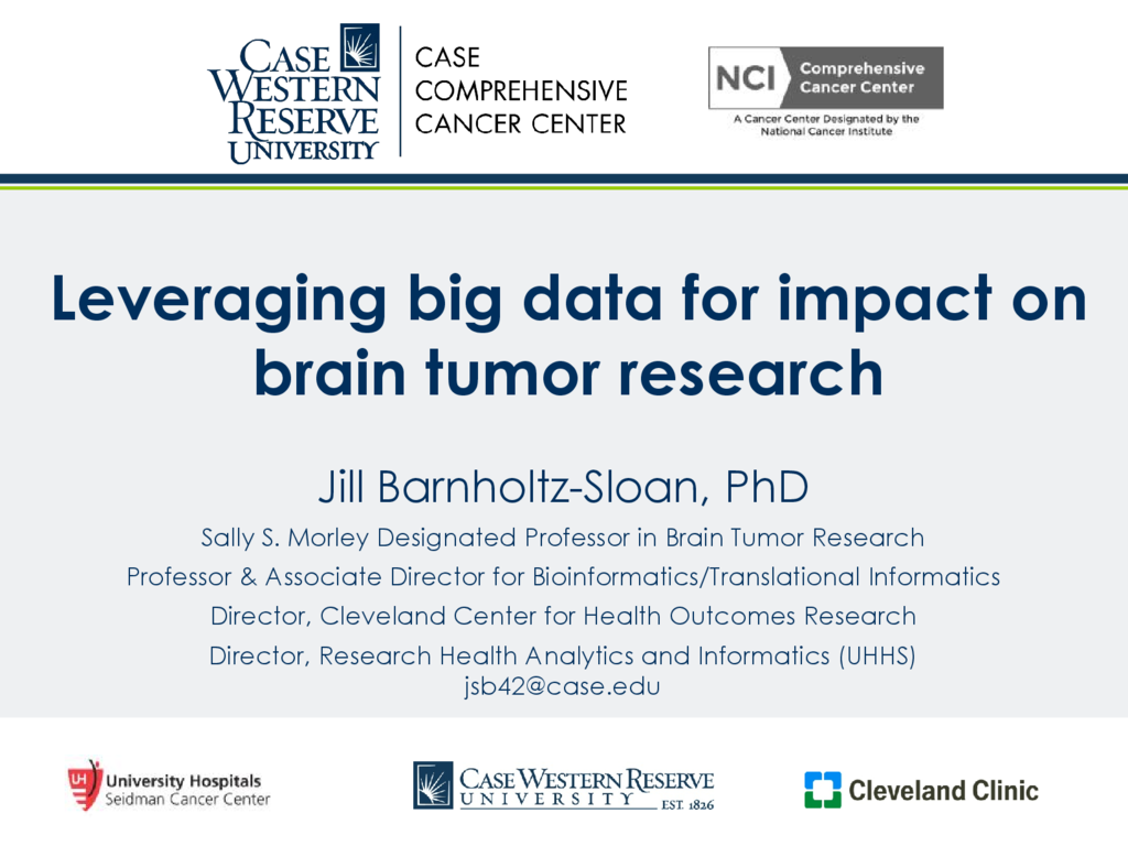 thumbnail of Leveraging Big Data for impact on Brain Tumor Research 11-12-18