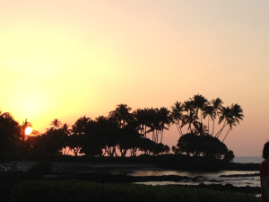 Figure 2. Sunset on the Big Island. Attendees of PSB know this Fairmont Orchid spot well. January 2013. 