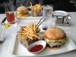 Figure 4. Club Isabella grilled Ohio raised Angus burger. Iceburg lettuce, tomato, red onion, and choice of cheese. Applewood smoked bacon is optional. Yeah, this hit the spot after a week in New Delhi, India.