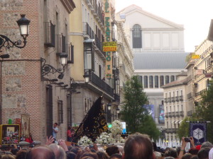 Figure 5. La Virgen de la Soledad from Real Iglesia Parroquial de San Gines in Madrid’s Procesion de la Soledad (2014).
