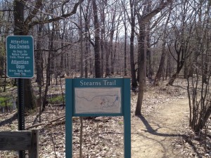 Figure 9.  Stearns Trail.  This is a one-mile trail beginning at the Nature Center’s Wildflower Garden.