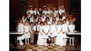 Figure 2. My first communion circa 1982. Can find me? I’ll give you hint: I had already stopped paying attention.