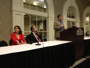 Figure 1. Waiting on the panel to give my talk (“Big Genetic Epidemiology”) at the 2013 American College of Epidemiology at the University of Louisville, KY. Thanks for the invite Dr. Kira Taylor! (Photo Credit: the ACE photographer).