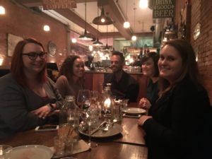 Figure 13. Crawford lab dinner at Catch 122 Cafe Bistro in Vancouver. ASHG 2016.