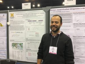 Figure 3. Dr. Matt Oetjens representing the Y for Y chromosome research. American Society of Human Genetics 2016.