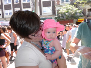 Figure 9. Dr. Jessica Cooke Baily and Remy at the Presti’s Bakery counter. I think Remy’s got her eye on a cannoli.