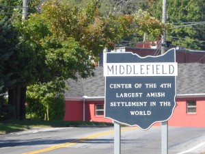 Figure 5.  The village of Middlefield, home to a lot of Amish in Ohio.