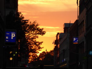 Figure 9. Sunset close to midnight in Uppsala, Sweden.